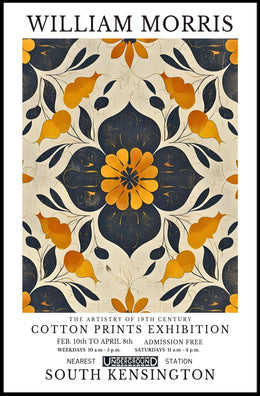 William Morris Cotton Prints Exhibition Poster