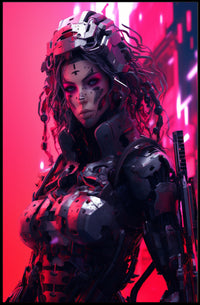 Cybernetic Warrior Poster PosterGoat