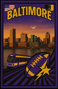 Baltimore Cityscape Poster