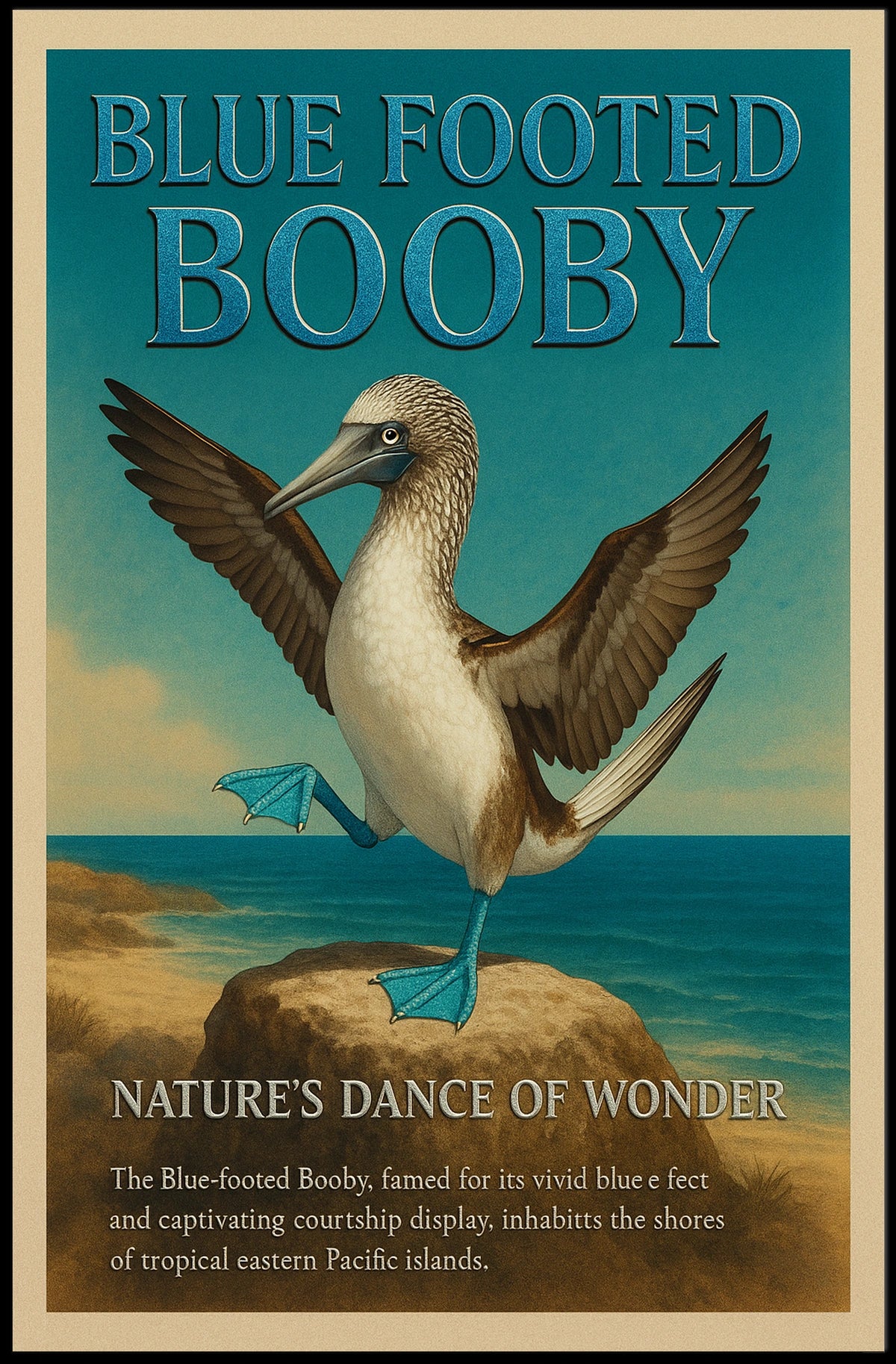 Blue-footed Booby Natures Dance of Wonder Poster