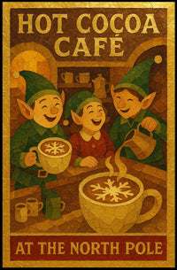Hot Cocoa Café At The North Pole Poster