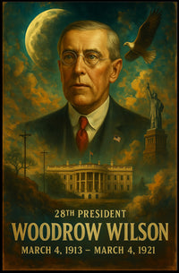 Woodrow Wilson Patriotic Neoclassical Realism Poster