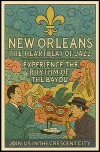 New Orleans The Heartbeat of Jazz Poster