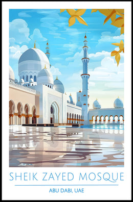 Sheikh Zayed Mosque Elegance: Cultural or Heritage Poster