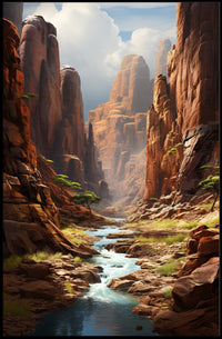 Majestic Canyon Landscape Poster
