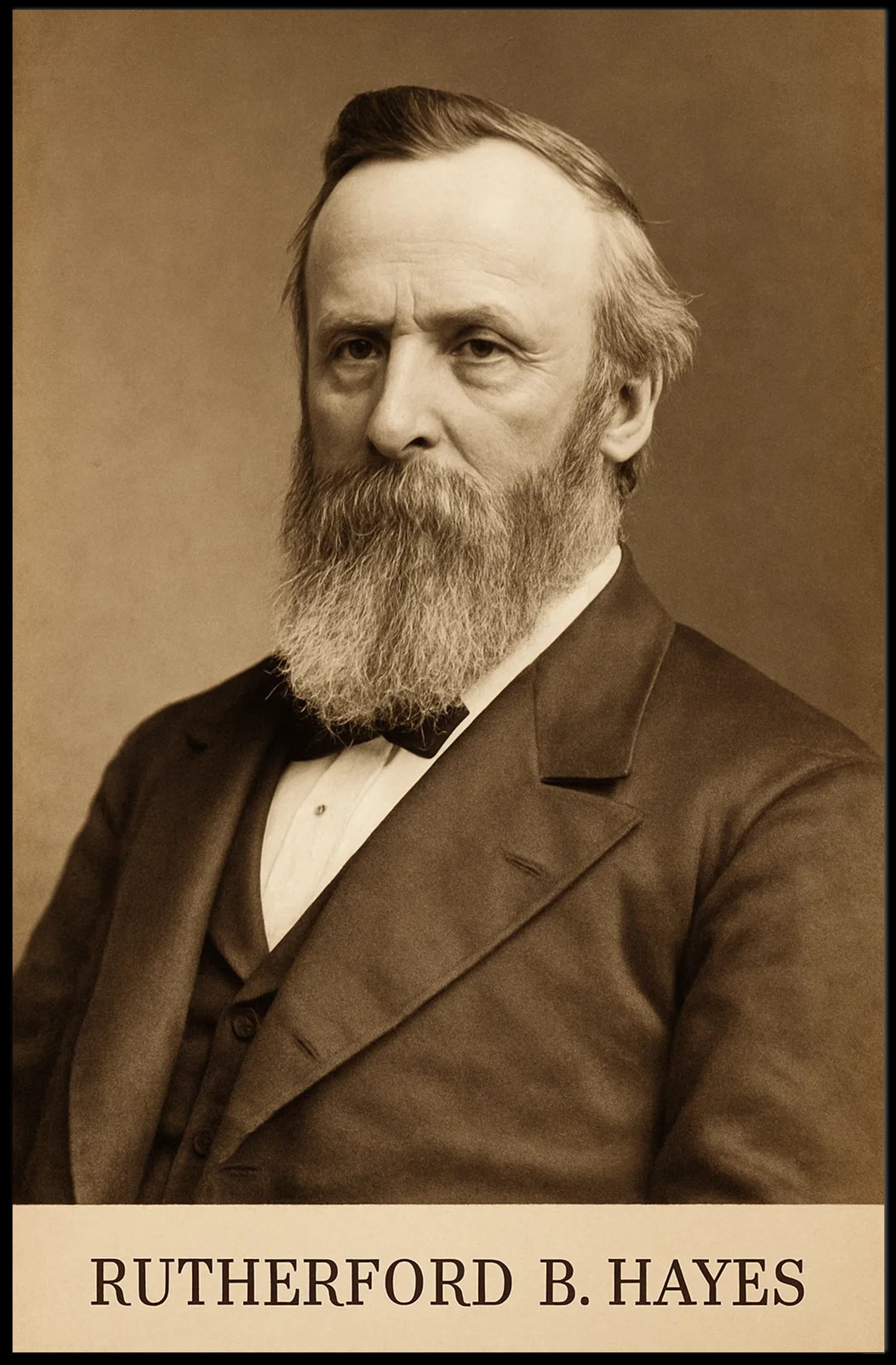 Rutherford B. Hayes Vintage Presidential Portrait Poster