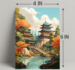 Tranquil Pagoda Retreat Poster
