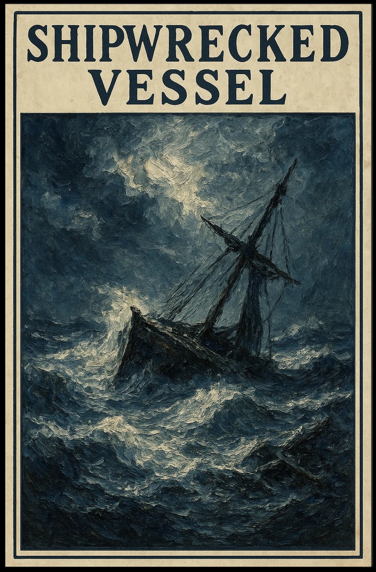 Shipwrecked Vessel Poster