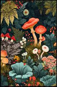 Enchanted Forest Flora William Morris Art Poster