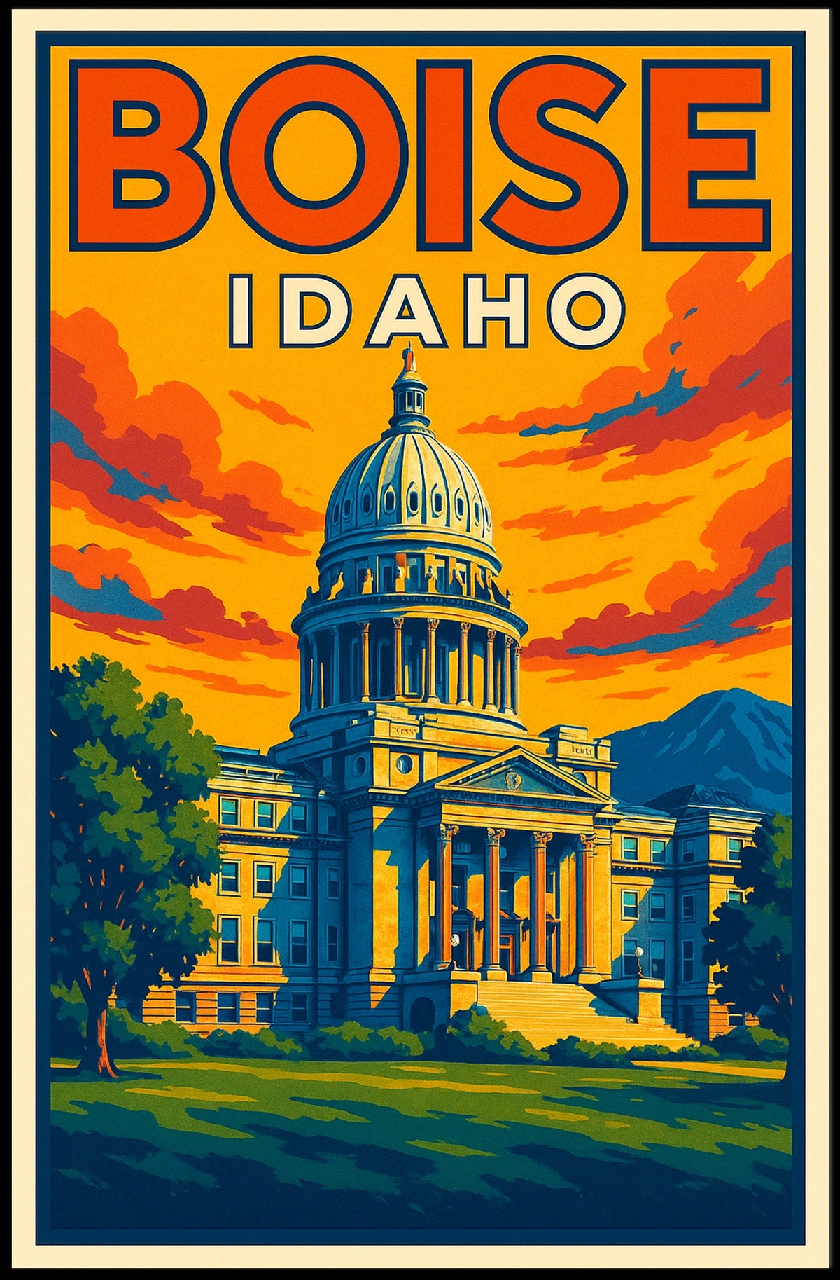 Boise, Idaho Capitol Building Poster