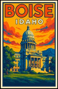 Boise, Idaho Capitol Building Poster