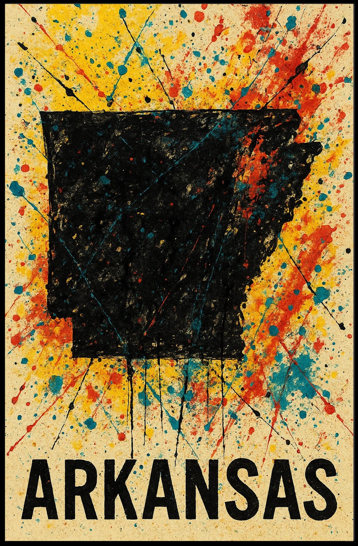 Arkansas State Art Poster