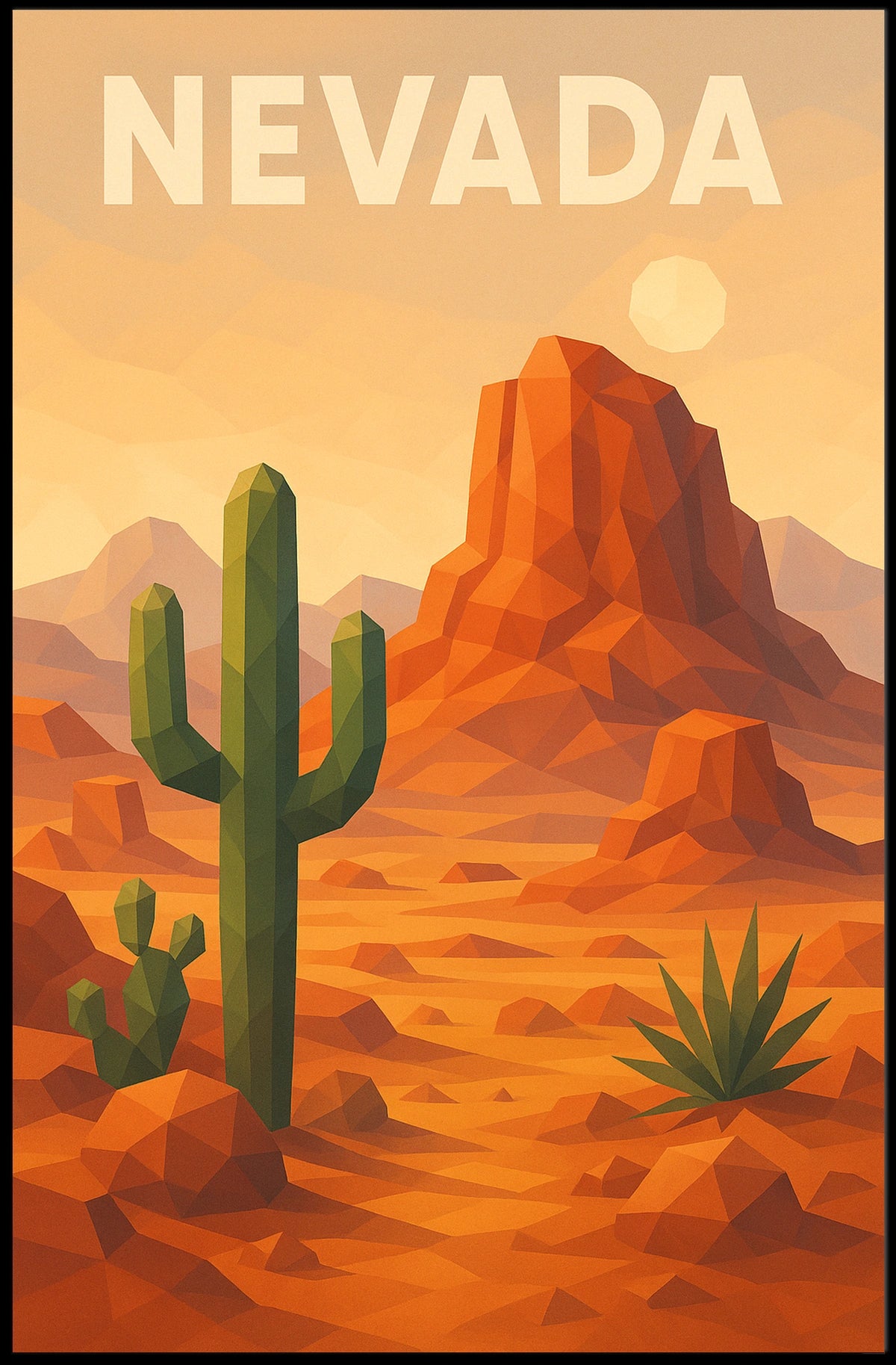 Nevada Desert Landscape Poster