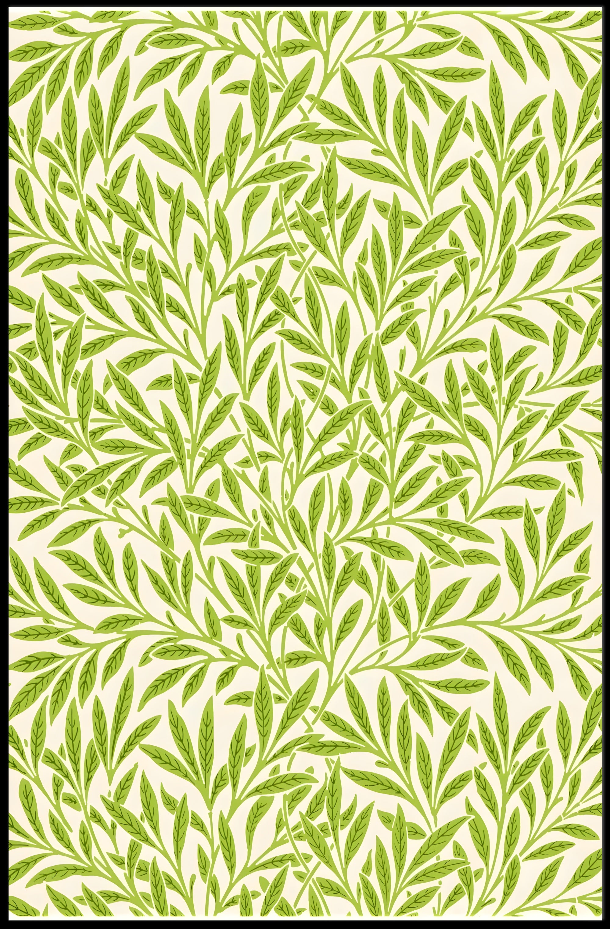 Verdant Leaf Pattern Poster