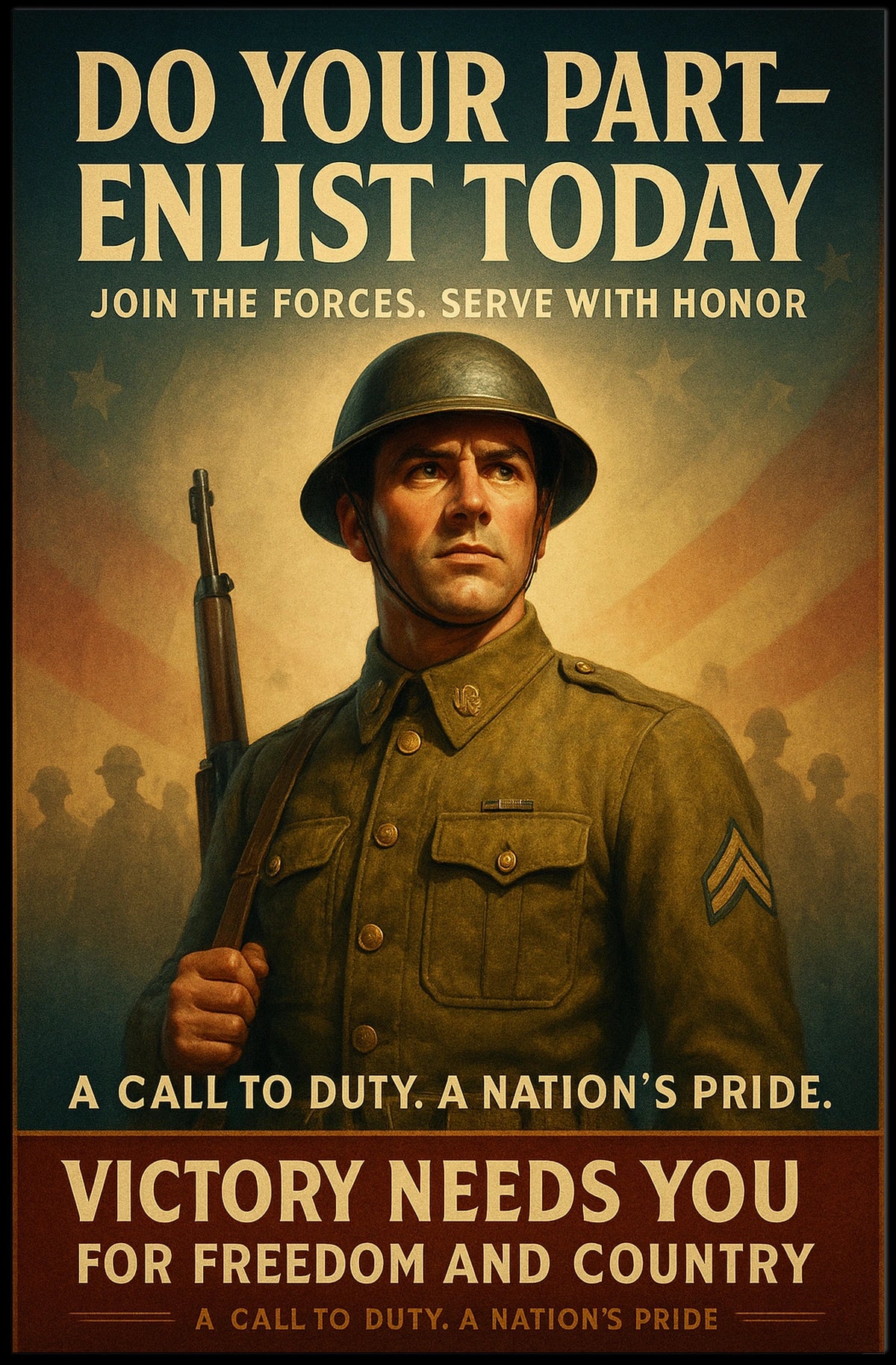 Enlist Today A Call To Duty Poster