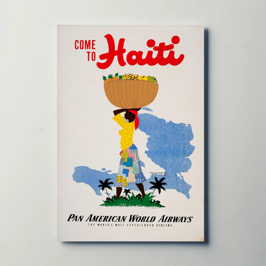 Haiti Fruit Basket Vintage Poster