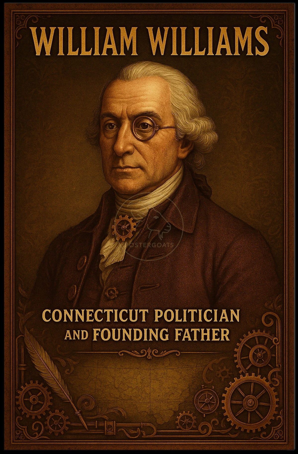 William Williams Vintage Historical Presidential Poster