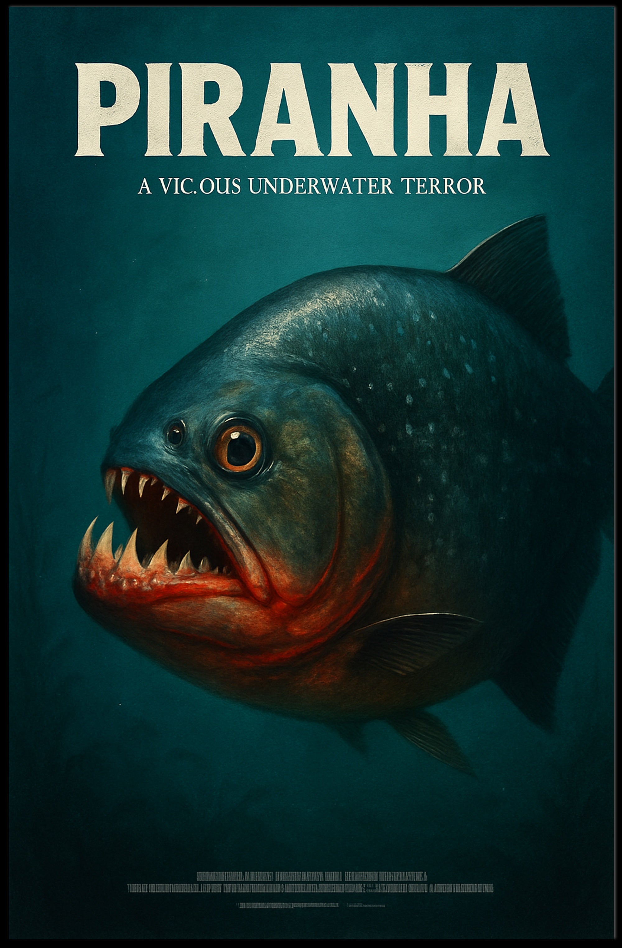 Piranha A Vicious Underwater Terror Poster