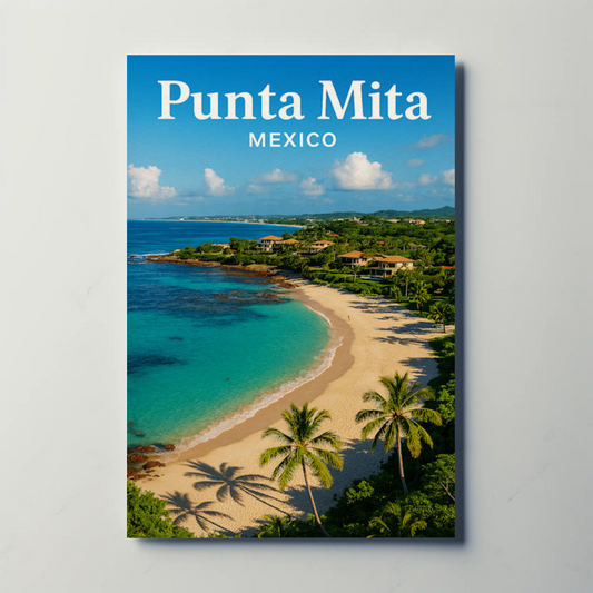 Punta Mita Mexico Coastline Villas Travel Poster