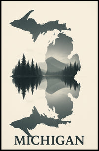Michigan Landscape Reflection Poster