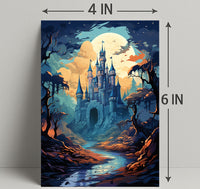 Enchanted Castle Under The Moon Poster