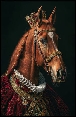 Regal Equine Portrait Art Print for Home Decor and Wall Art PosterGoat