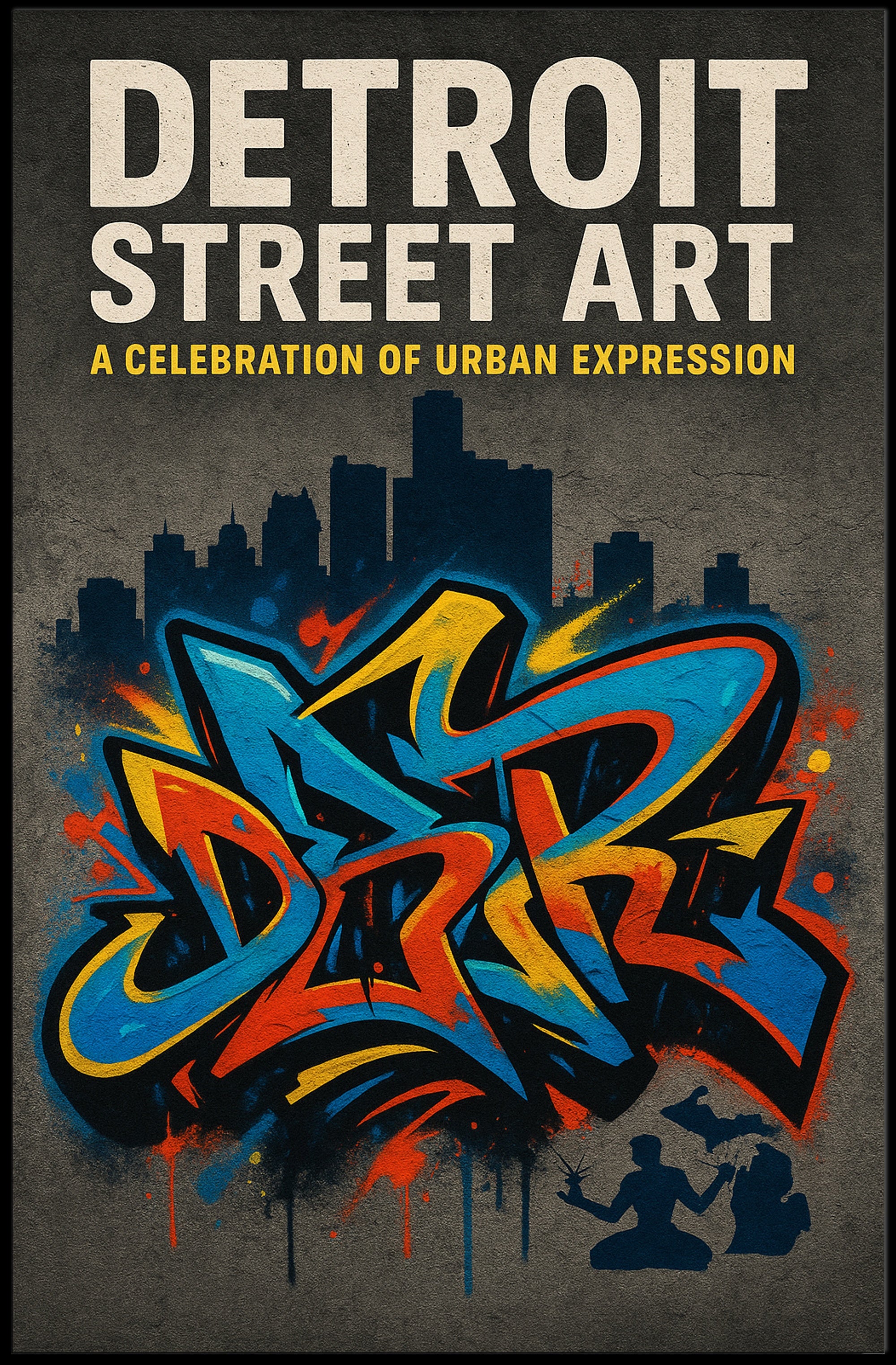 Detroit Street Art Wall Art Print PosterGoat