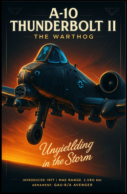 A-10 Thunderbolt II: Unyielding in the Storm Military Poster