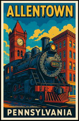 Allentown, Pennsylvania Vintage Travel Poster