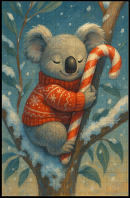 Cozy Koala In Winter Wonderland Poster