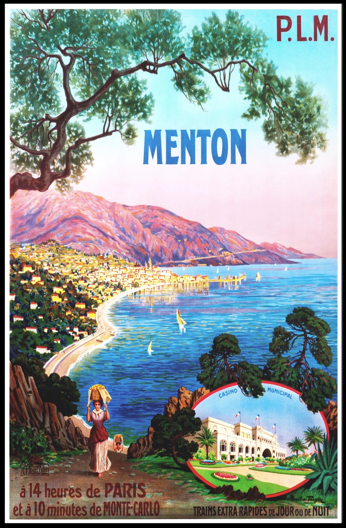 Menton Travel Poster