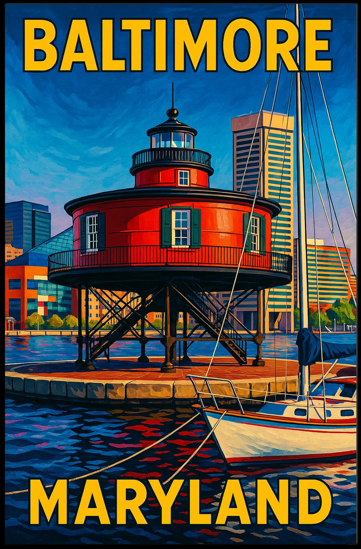 Baltimore Harbor Lighthouse Poster
