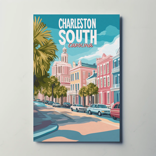 Charleston South Carolina Vintage Poster