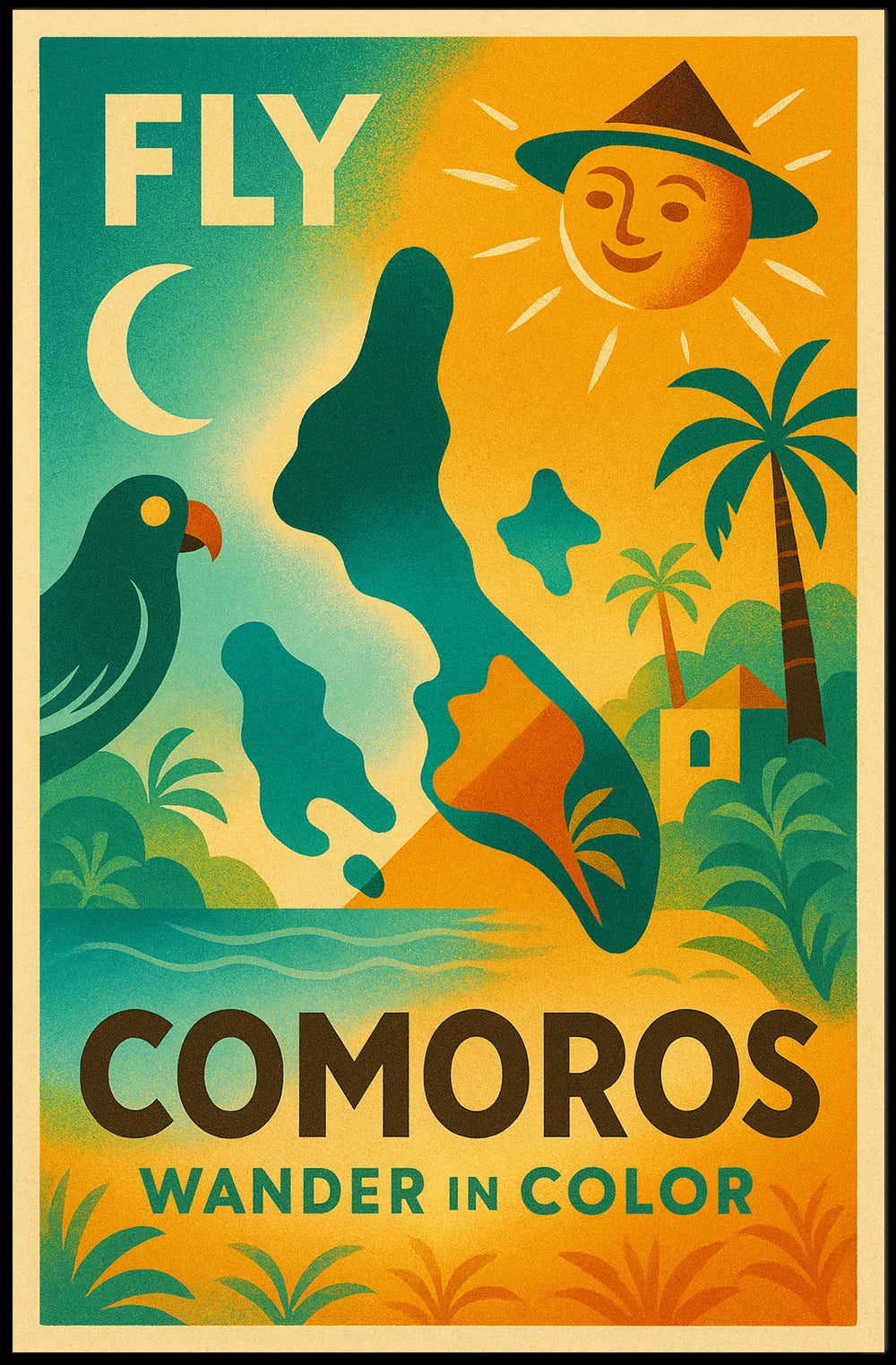 Tropical Adventure Awaits Comoros Travel Poster PosterGoat