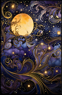 Mystical Moonlit Night Artistry Fantasy or Mythology Poster