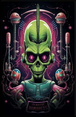 Alien Cyborg Encounter Poster