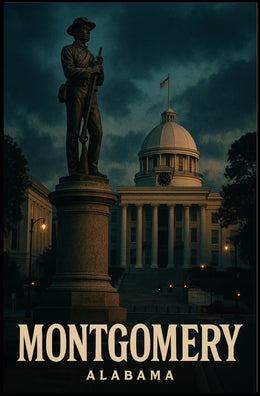 Montgomery Skyline Realism Wanderlust Poster