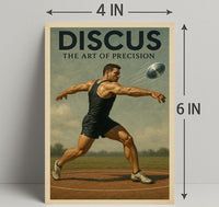 Discus Art Print of Precision Sports Design PosterGoat