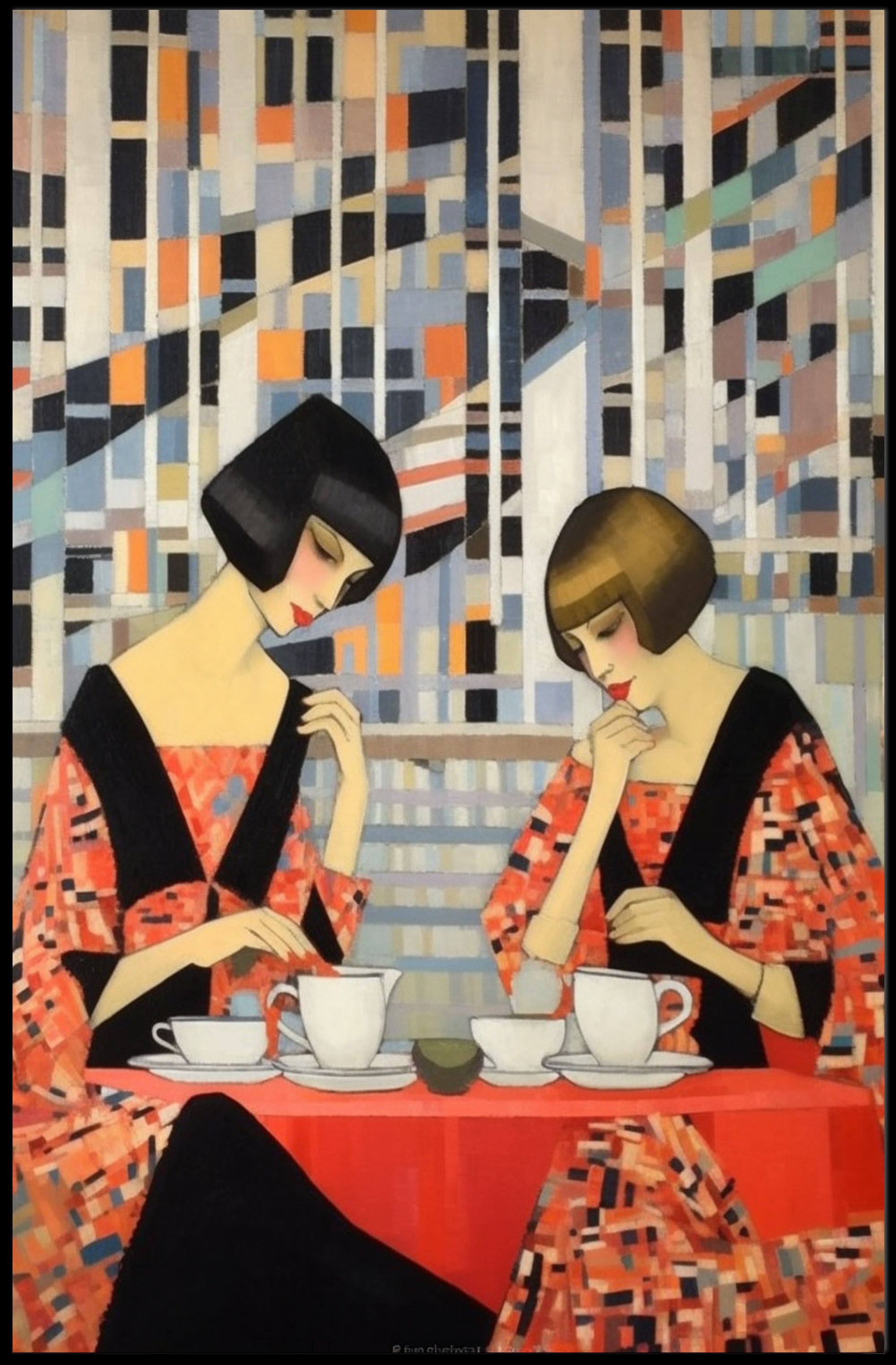 Geometric Tea Time Poster