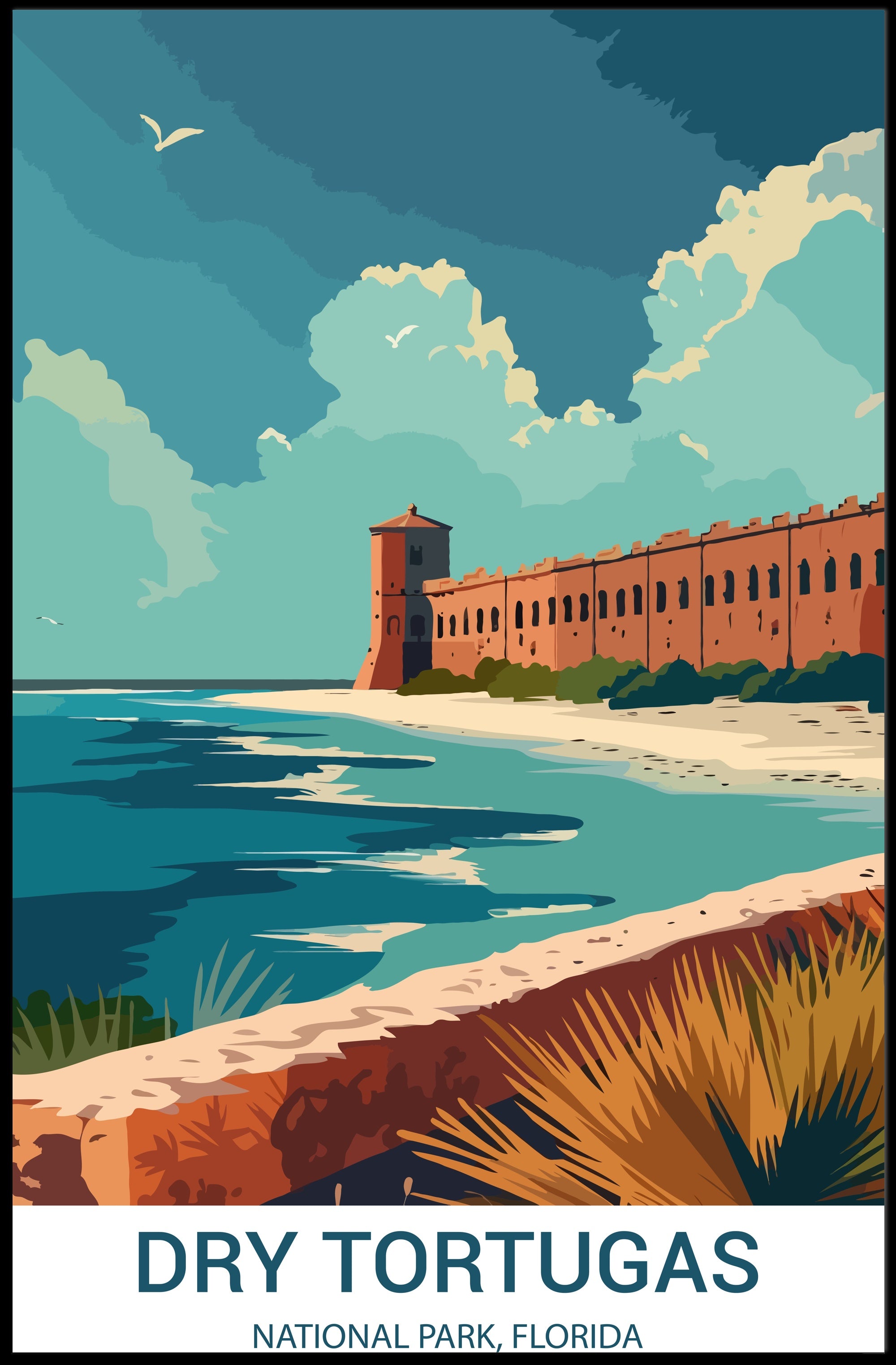 Dry Tortugas Historic Fort National Park Poster