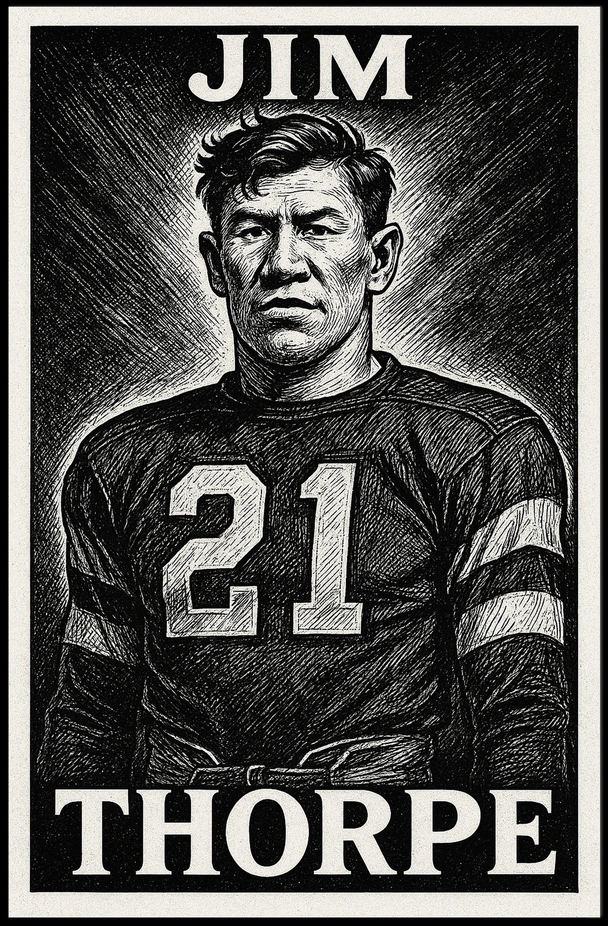 Jim Thorpe Legendary Athlete Poster