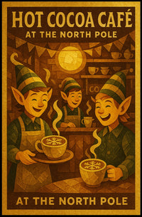 Hot Cocoa Café At The North Pole Poster