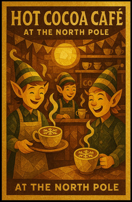Hot Cocoa Café At The North Pole Poster