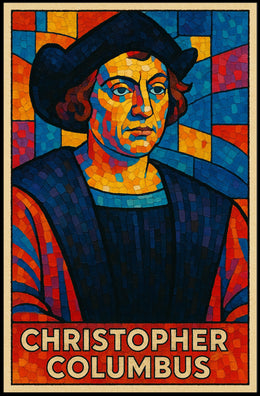 Christopher Columbus Mosaic Poster