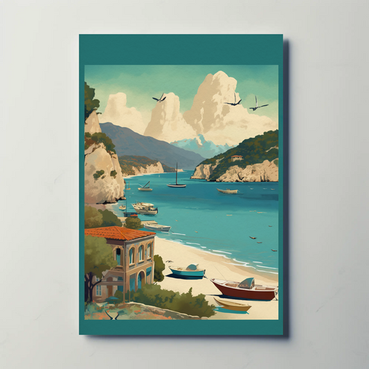 Vintage Parisian Charm: Eiffel Tower & Seine River View Travel Poster
