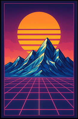 Retro-Futuristic Synthwave Art Print - Futuristic Sci-Fi Poster