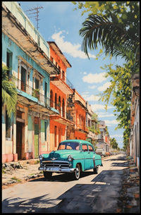Vintage Vibes On A Sunny Street Vintage Poster