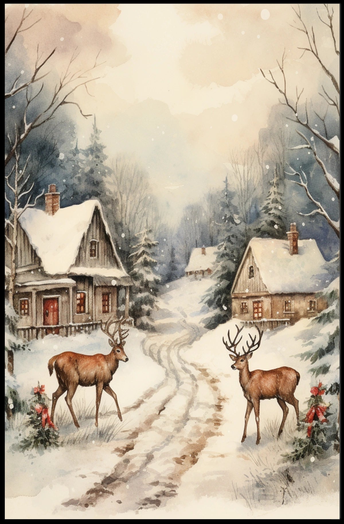 Winter Wonderland Scene Poster