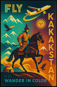 Wander In Color Explore Kazakhstan Poster