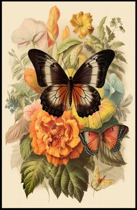 Blossoms and Butterflies Poster